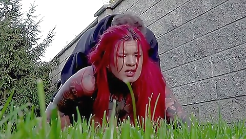 Curvy Redhead Fucked Outside